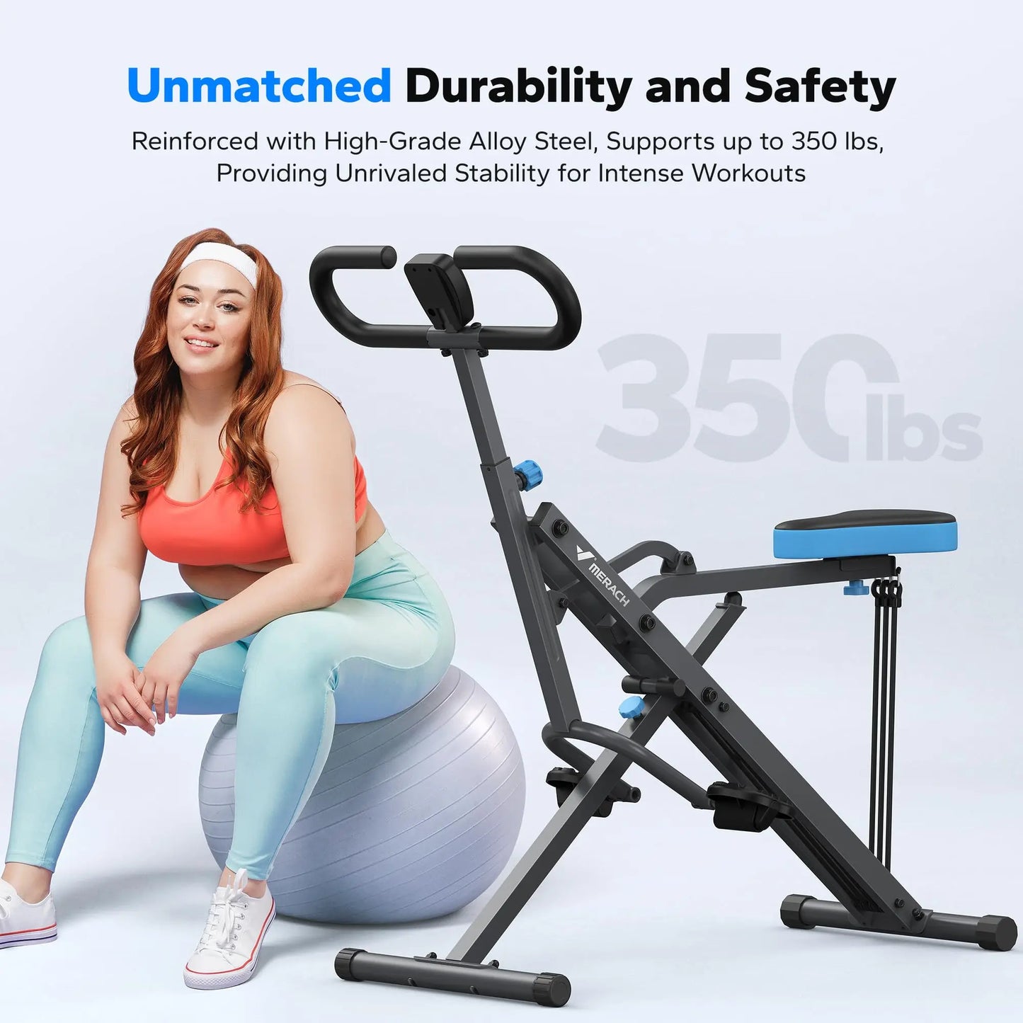 Foldable 2-in-1 Squat Rowing Machine & Glute Trainer