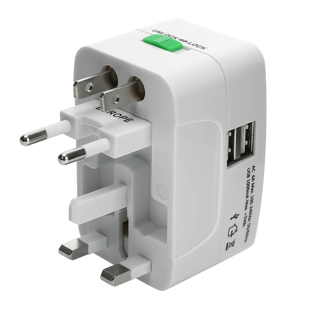 Universal World Travel AC Power Charger and International Plug Adapter