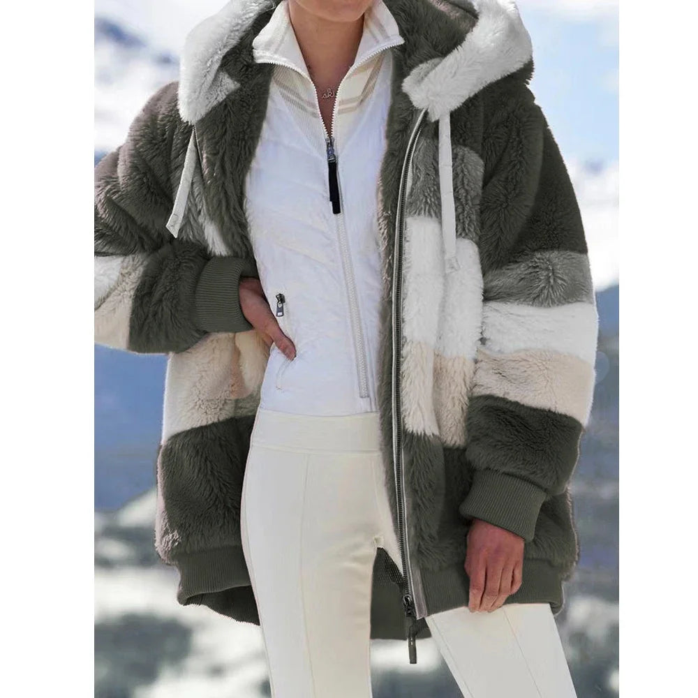 Women's Thick Cashmere Hooded Coat