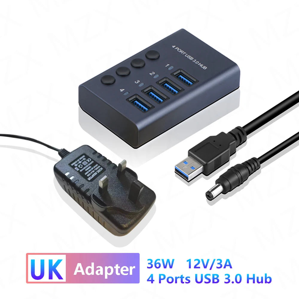 Hub 72W Multi Splitter PD Charger Hub and Power Adapter Switch