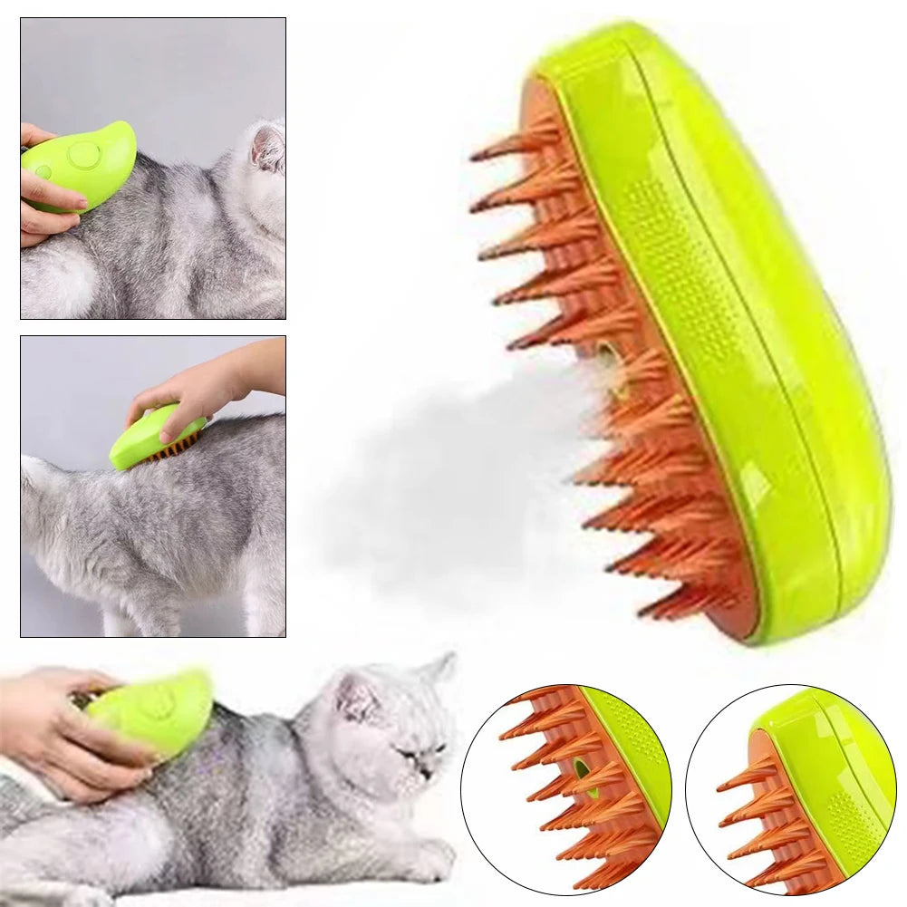 3 In 1 Self Cleaning Cat and Dog Steam Brush Dog Grooming Comb