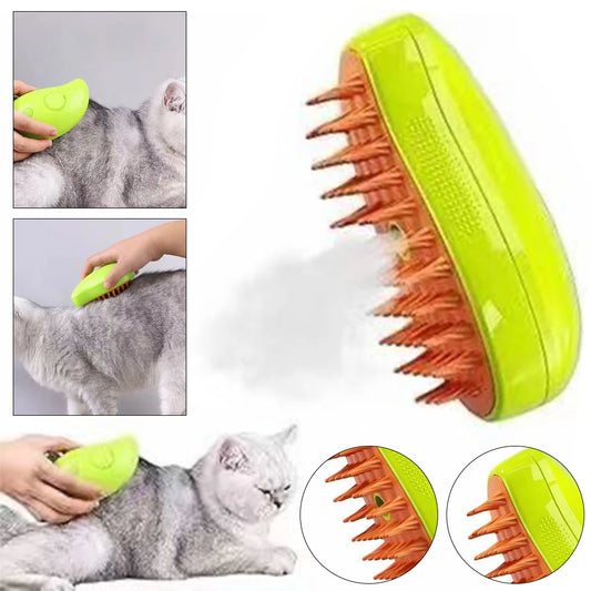 3 In 1 Self Cleaning Cat and Dog Steam Brush Dog Grooming Comb