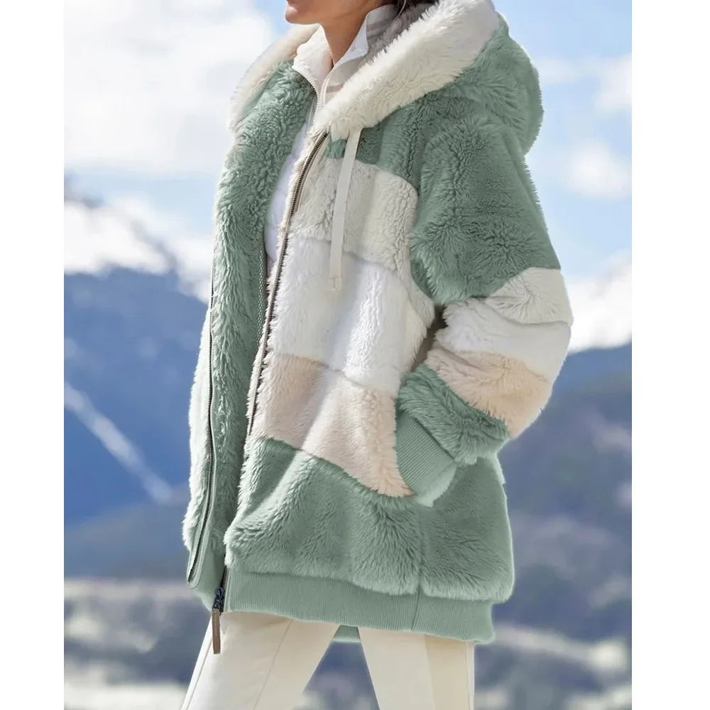 Women's Thick Cashmere Hooded Coat