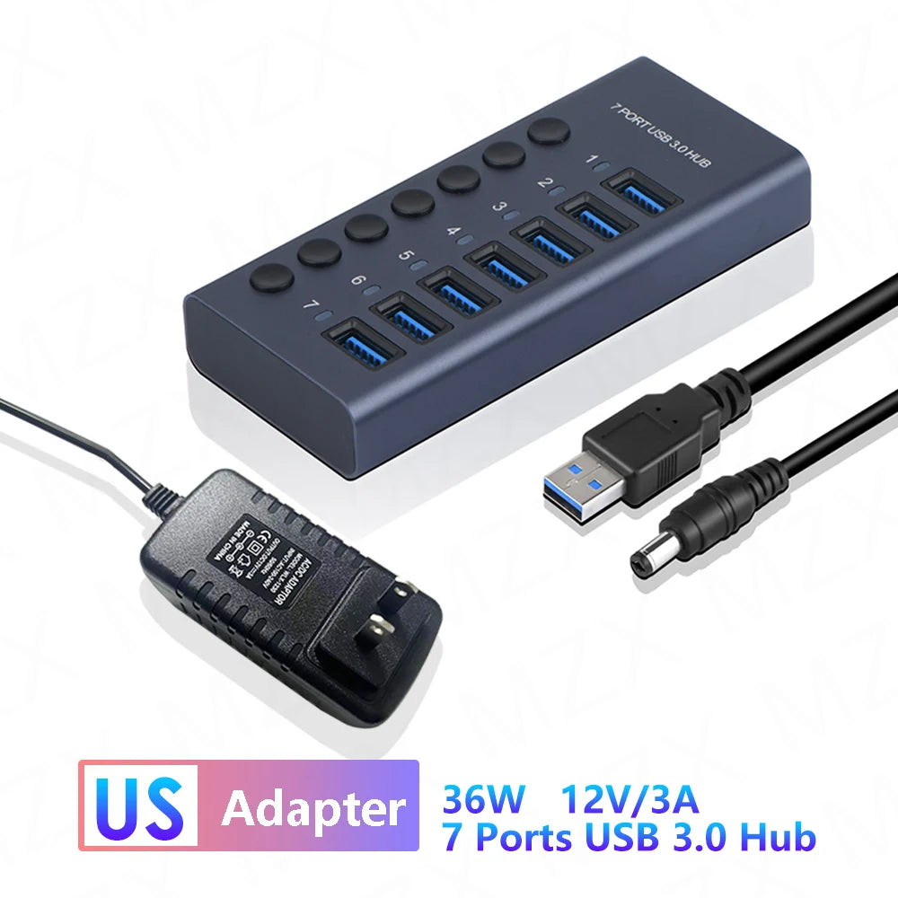 Hub 72W Multi Splitter PD Charger Hub and Power Adapter Switch