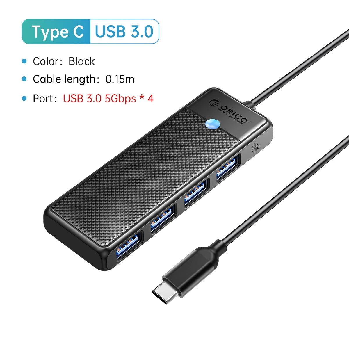 4-Port USB HUB Splitter and Expansion Dock