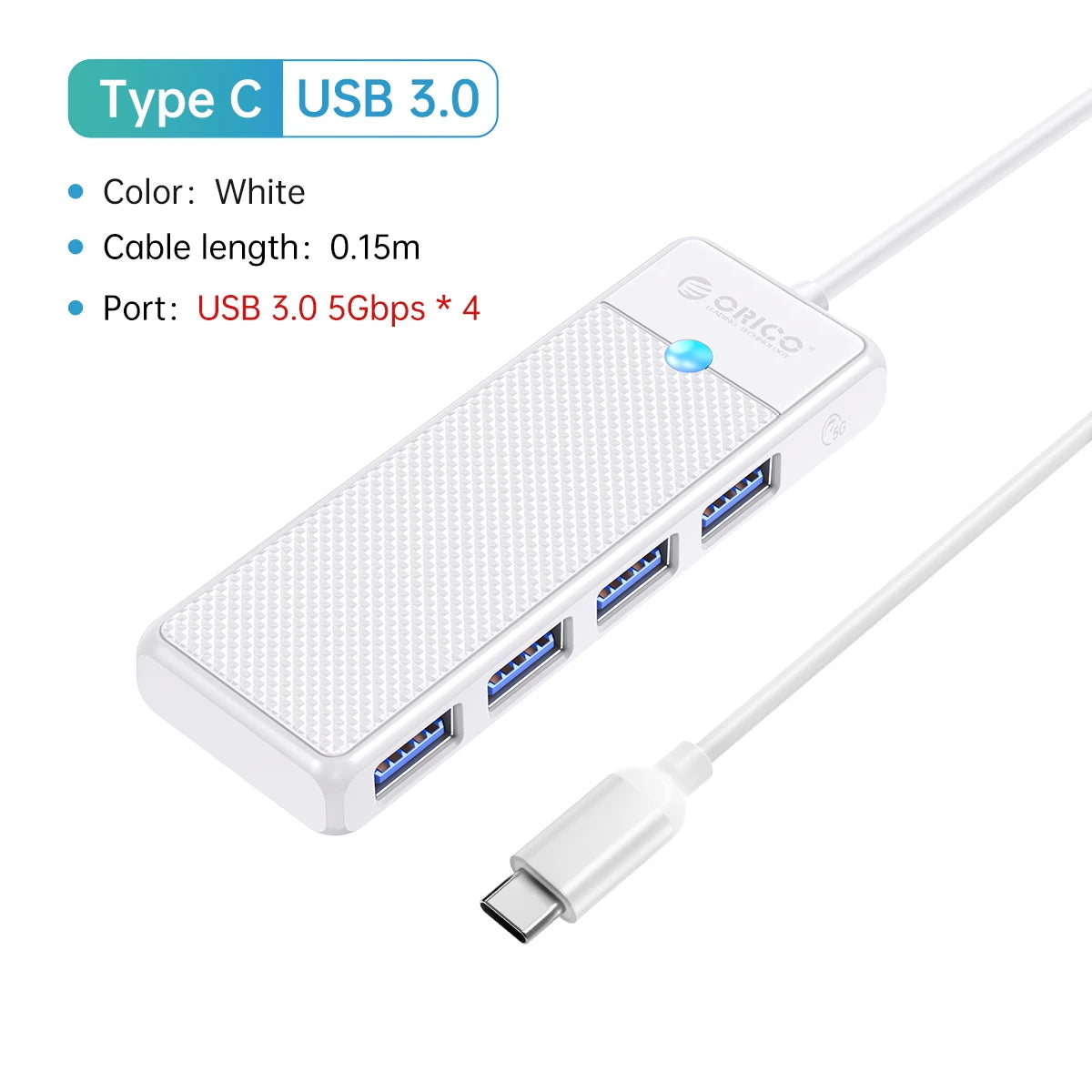 4-Port USB HUB Splitter and Expansion Dock