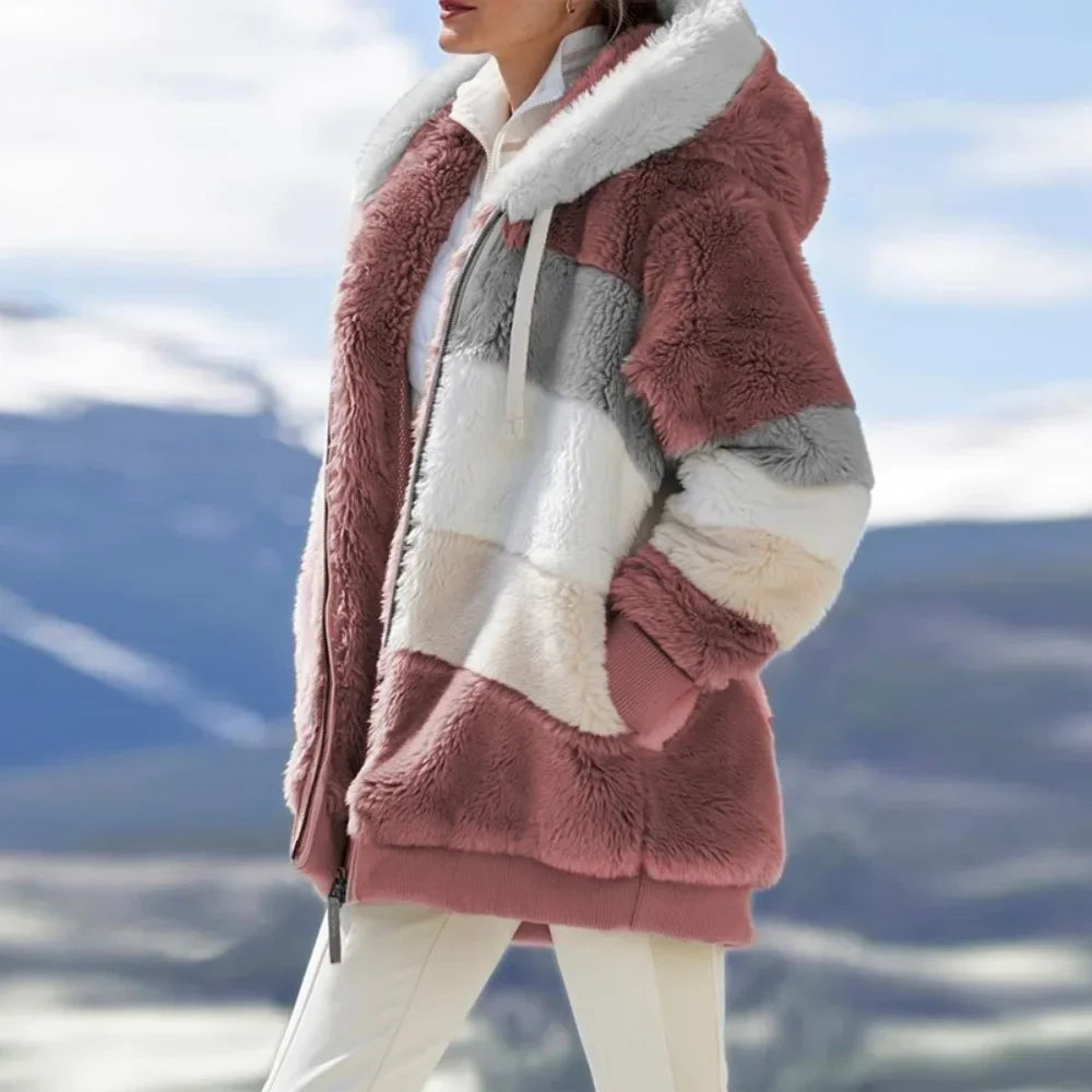 Women's Thick Cashmere Hooded Coat