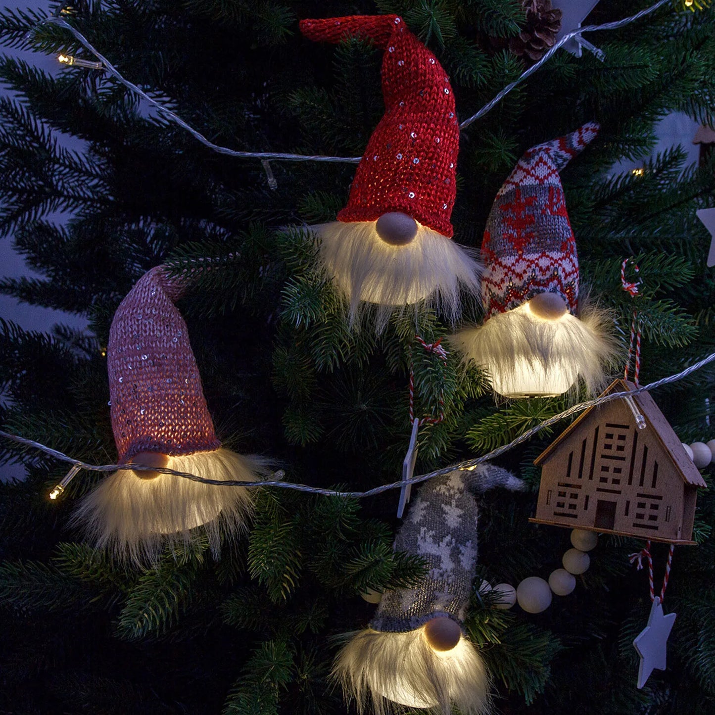 Faceless Christmas Gnome Night Light