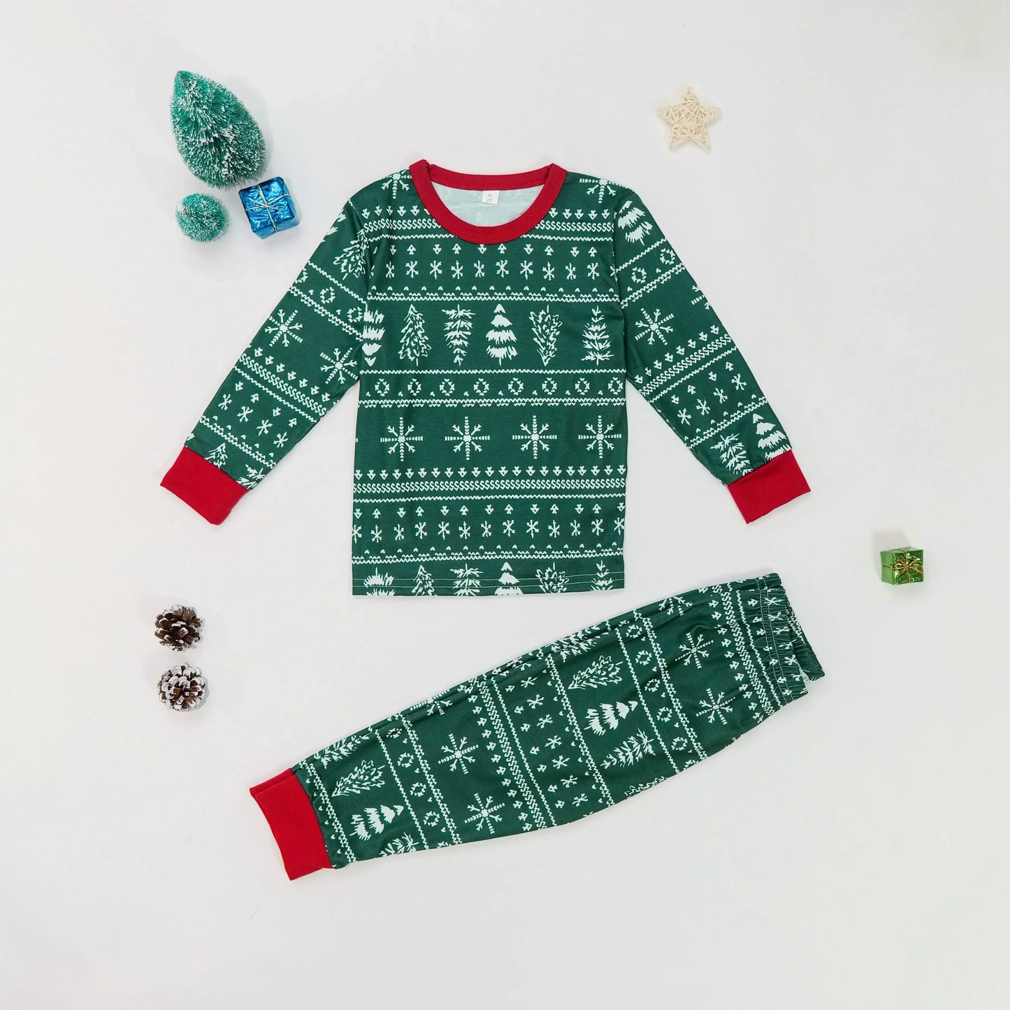 2-Piece Matching Family Christmas Pajamas Set