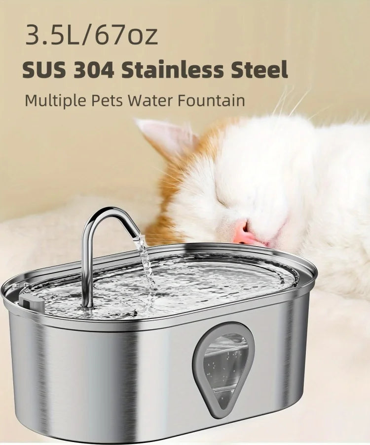 3.5L capacity automatic pet water dispenser with LED Lighting