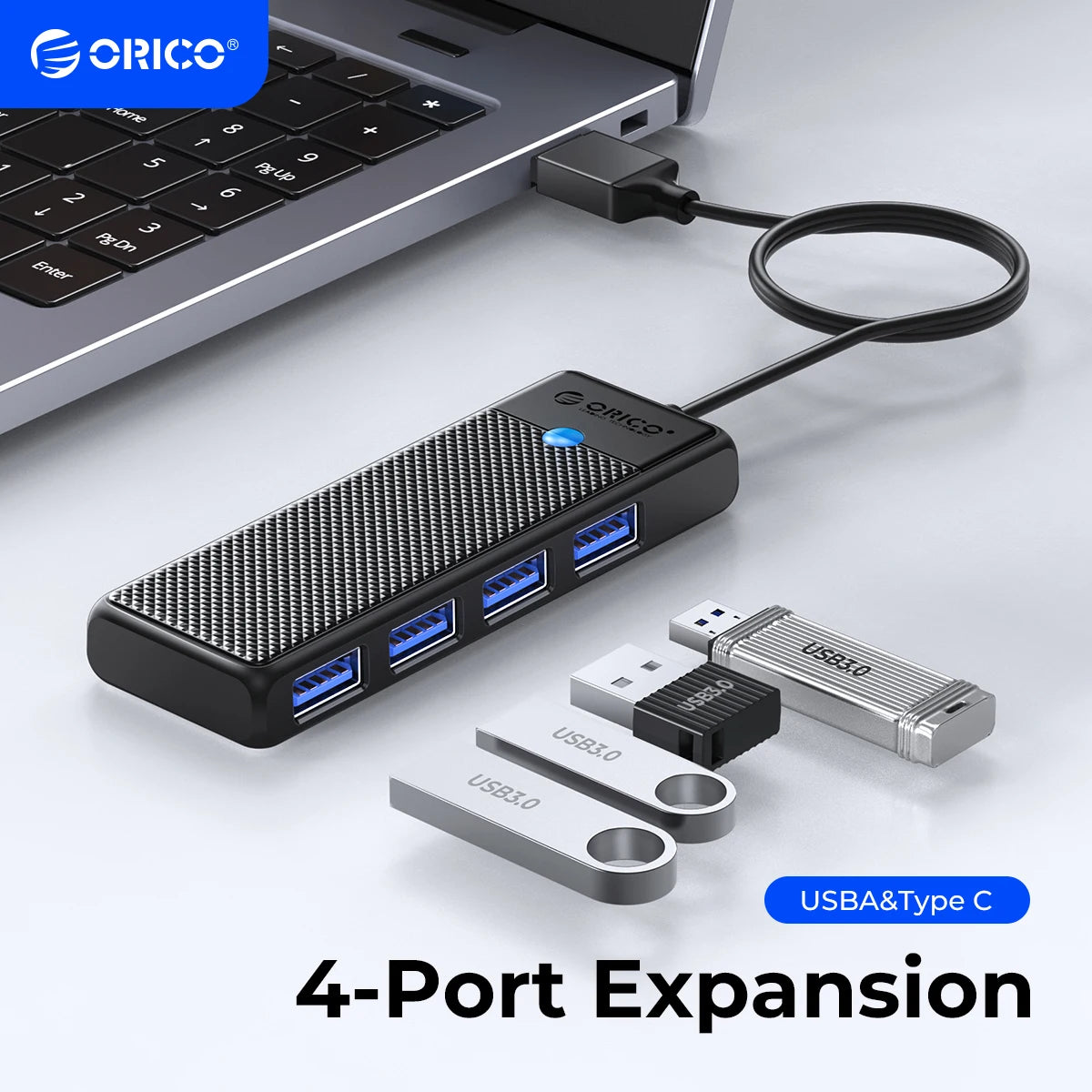 4-Port USB HUB Splitter and Expansion Dock