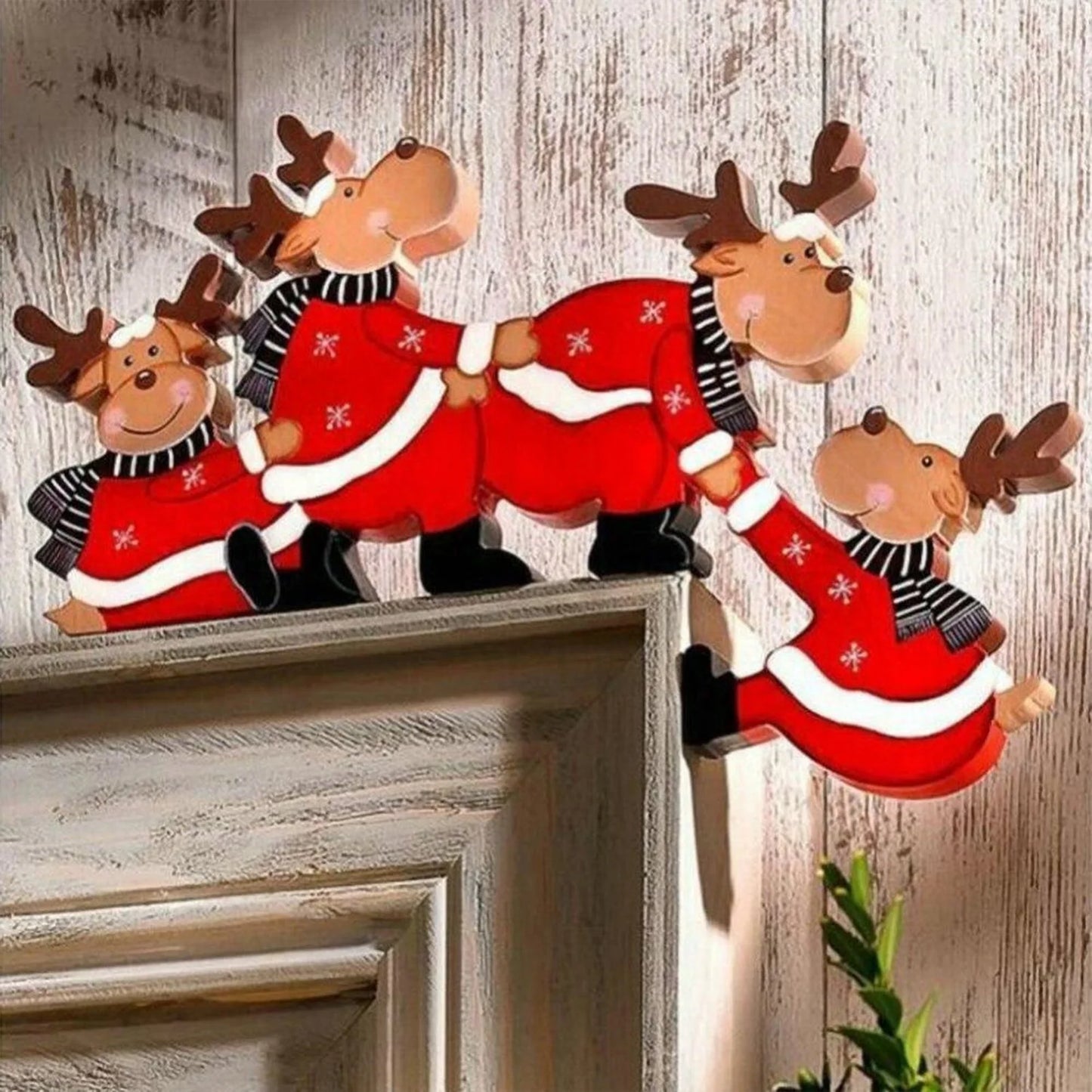 Wooden Christmas Door Decoration