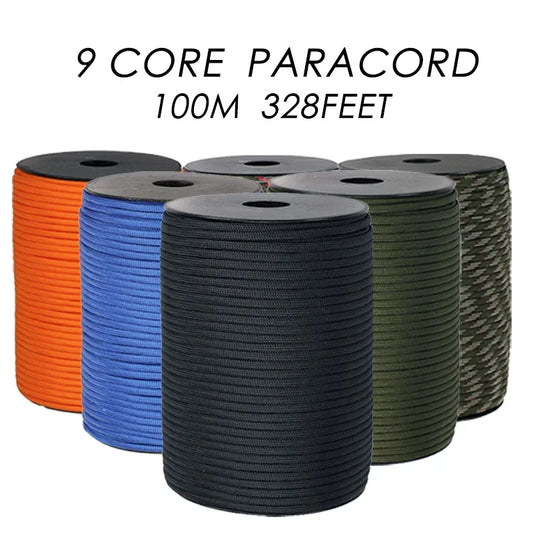 100M (328Feet) 9-Core 550 Parachute Cord