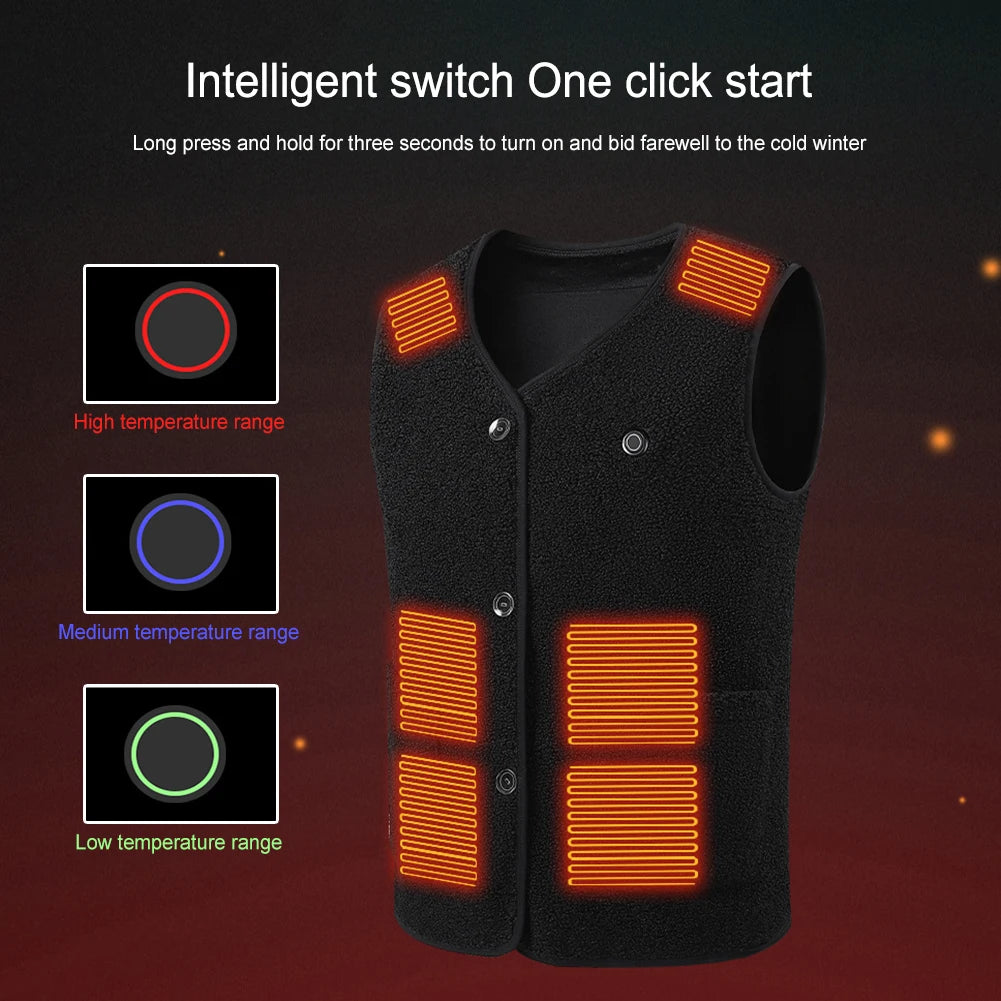 Heated Fleece Vest for Men & Women