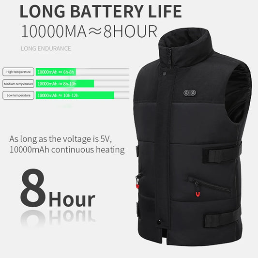 USB Heated Winter Waistcoat for Men and Women