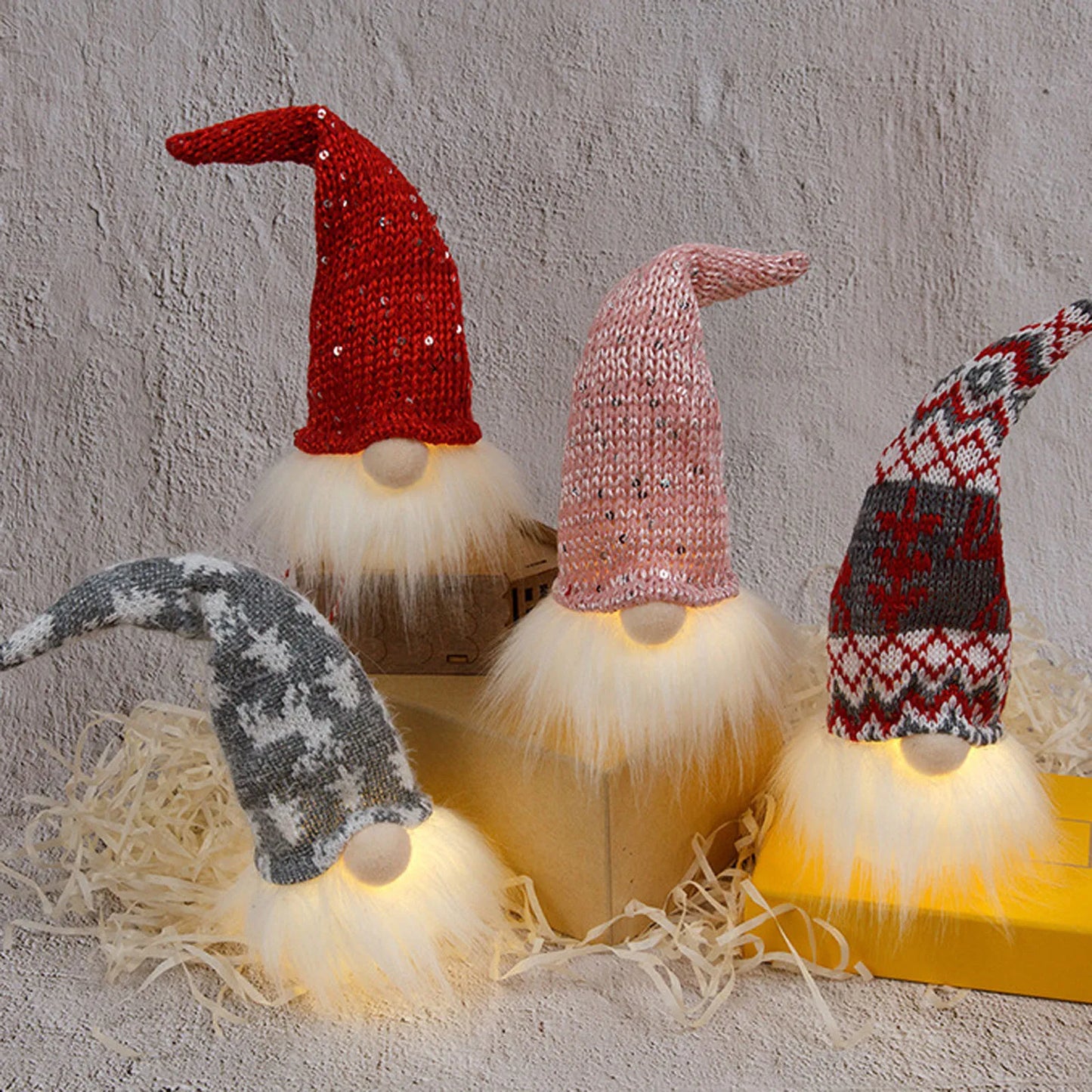 Faceless Christmas Gnome Night Light