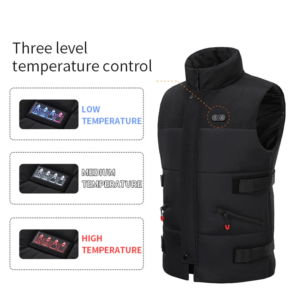 USB Heated Winter Waistcoat for Men and Women