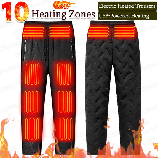 Heated Fleece Hiking and Camping Pants for Men and Women