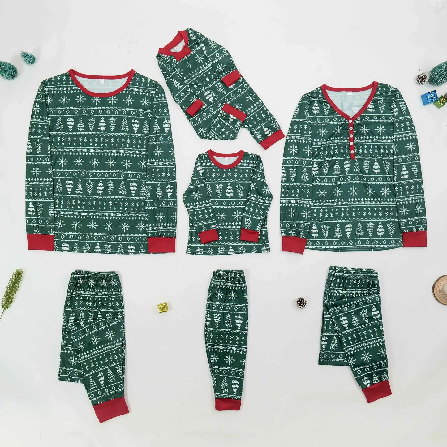 2-Piece Matching Family Christmas Pajamas Set