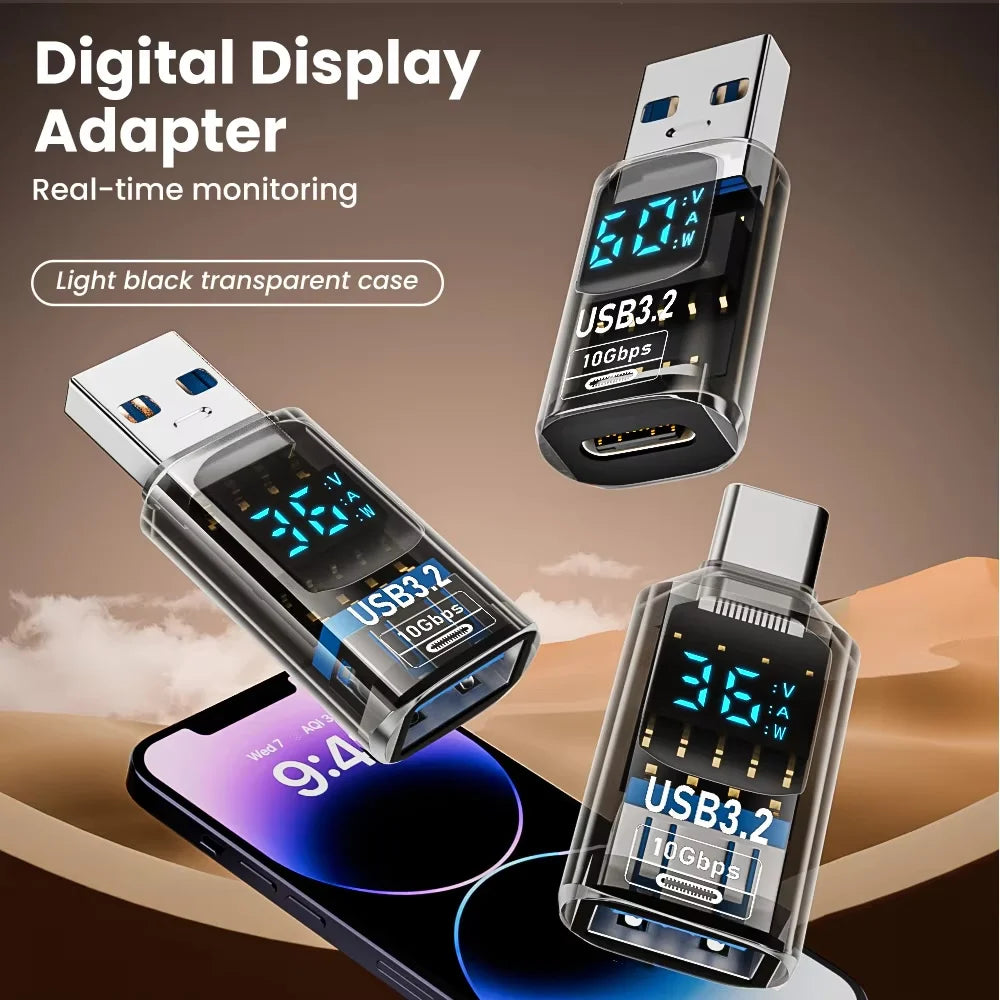 USB 3.2 Digital Display Adapter with 10Gbps Fast Charging Data Transfer For PC Laptop