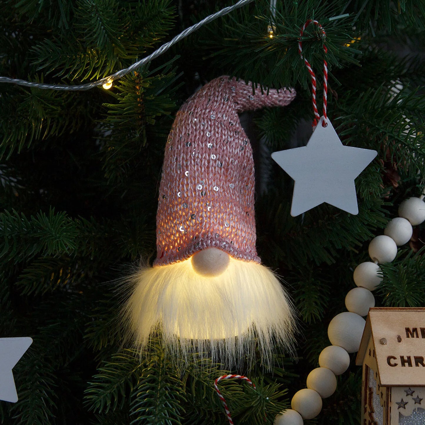 Faceless Christmas Gnome Night Light