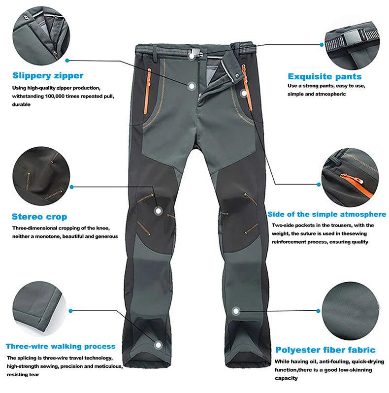 Waterproof Fleece Hiking Pants