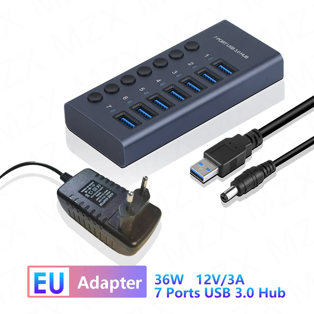 Hub 72W Multi Splitter PD Charger Hub and Power Adapter Switch