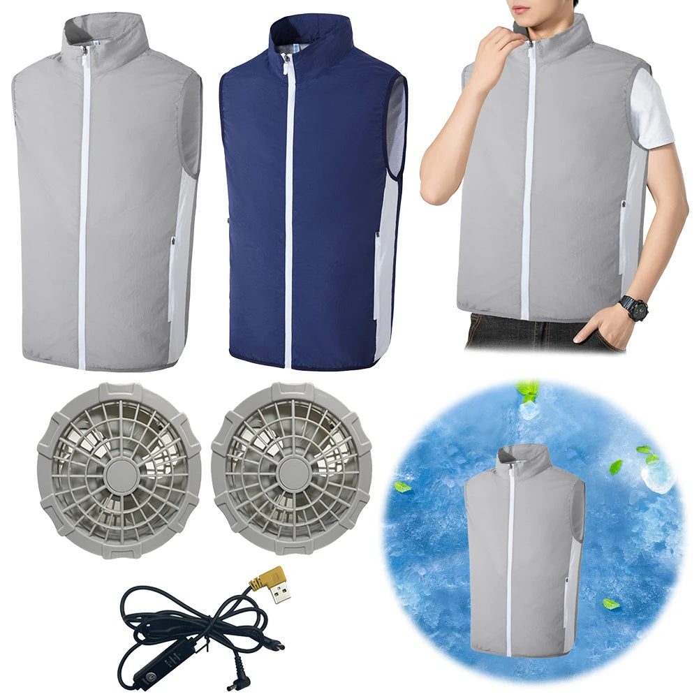 Women & Men's Hiking Vest with Built-in Cooling Fan