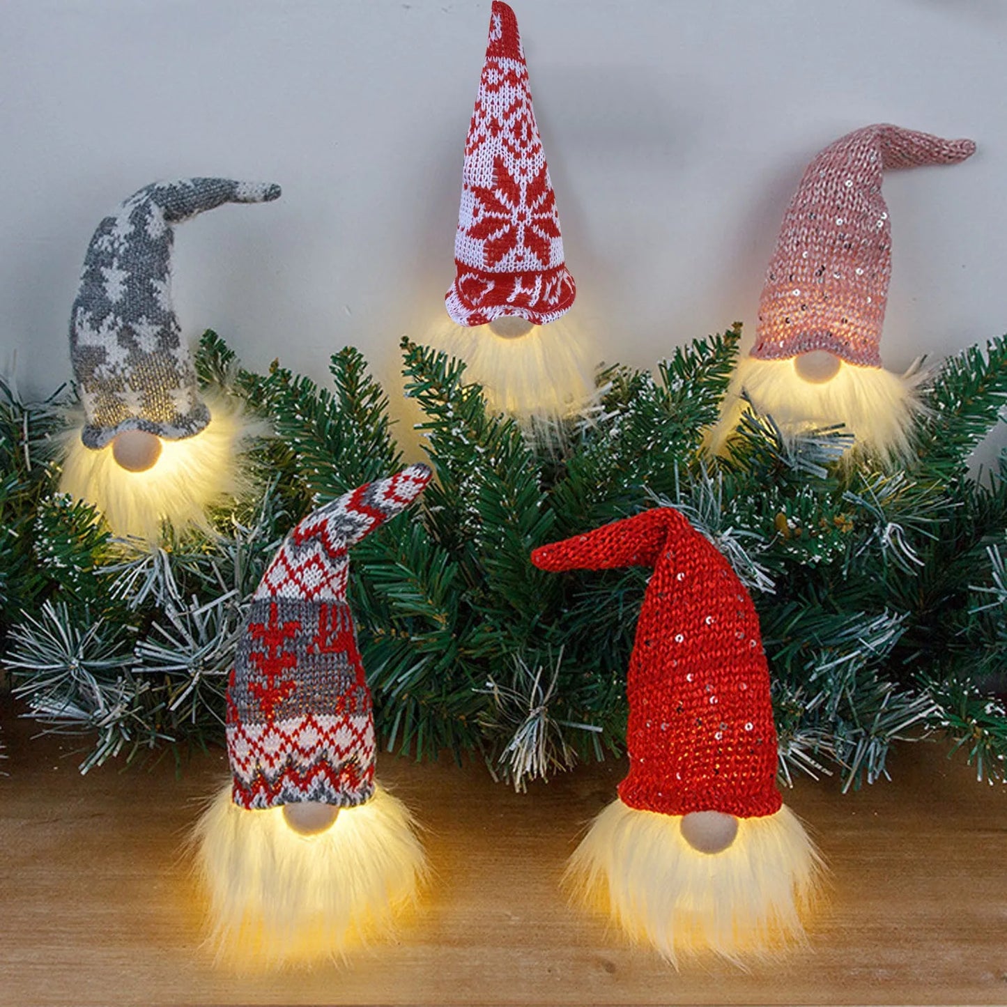 Faceless Christmas Gnome Night Light