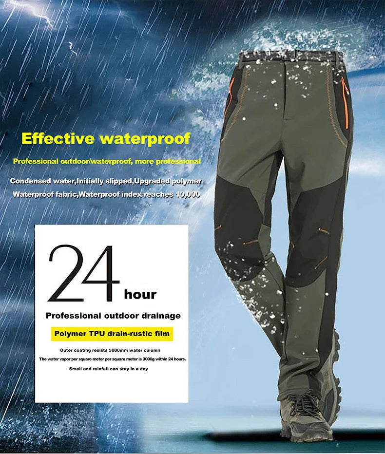 Waterproof Fleece Hiking Pants