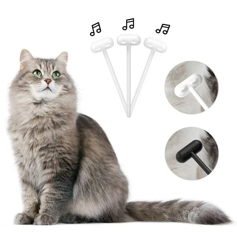 2-in-1 Interactive Cat Massager and Brush