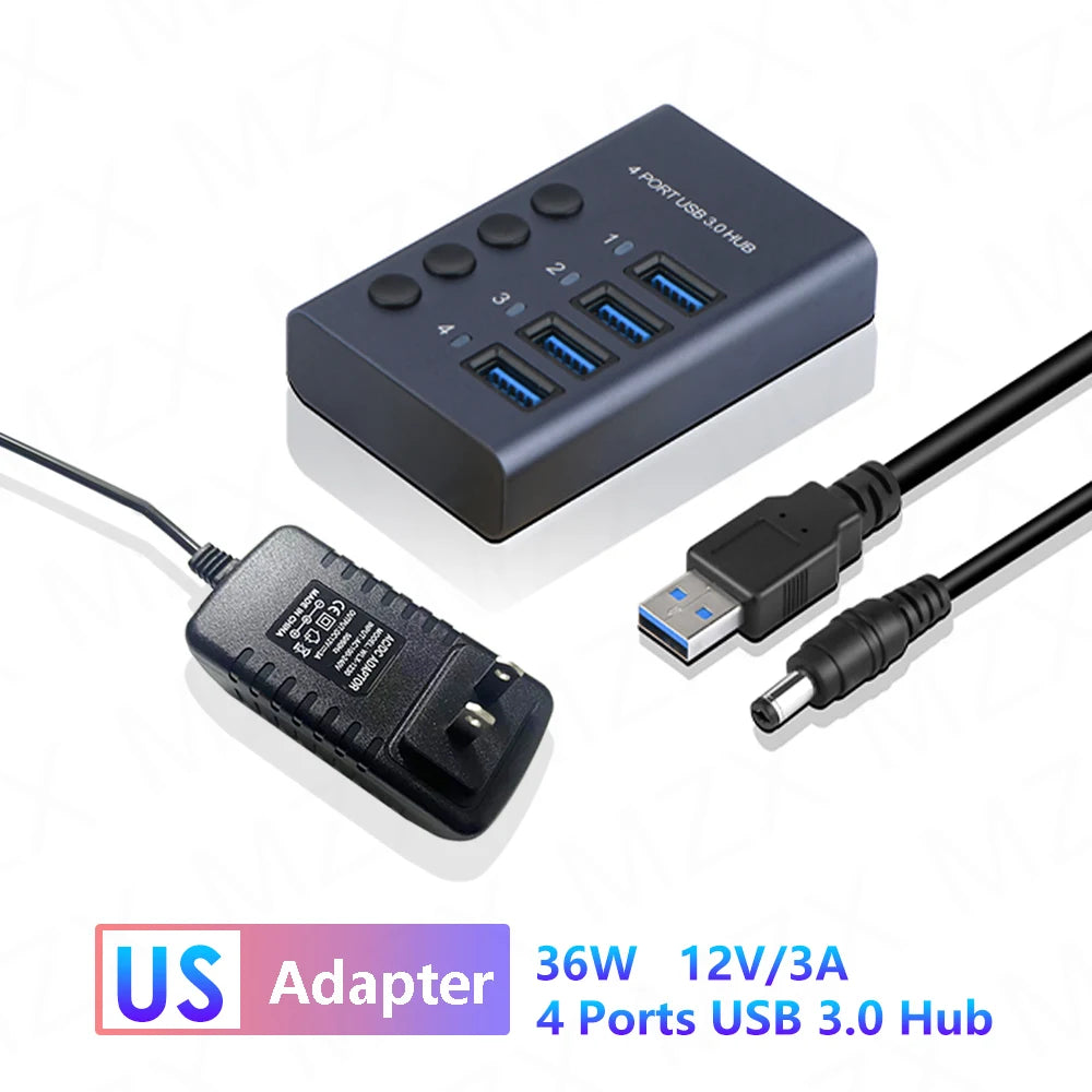 Hub 72W Multi Splitter PD Charger Hub and Power Adapter Switch