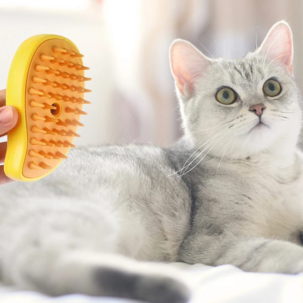 3 In 1 Self Cleaning Cat and Dog Steam Brush Dog Grooming Comb