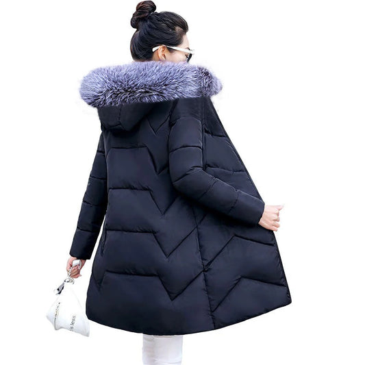 Women Long Hooded Down Parka