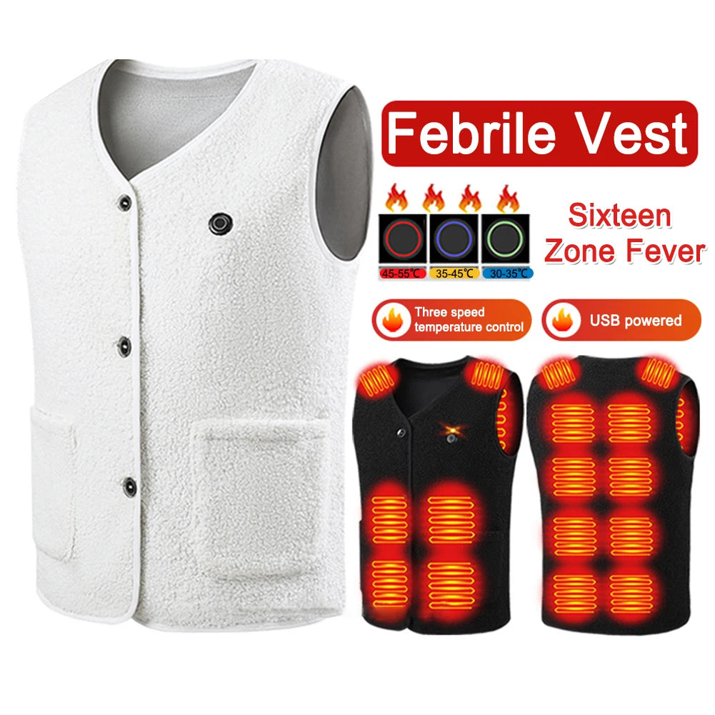 Heated Fleece Vest for Men & Women