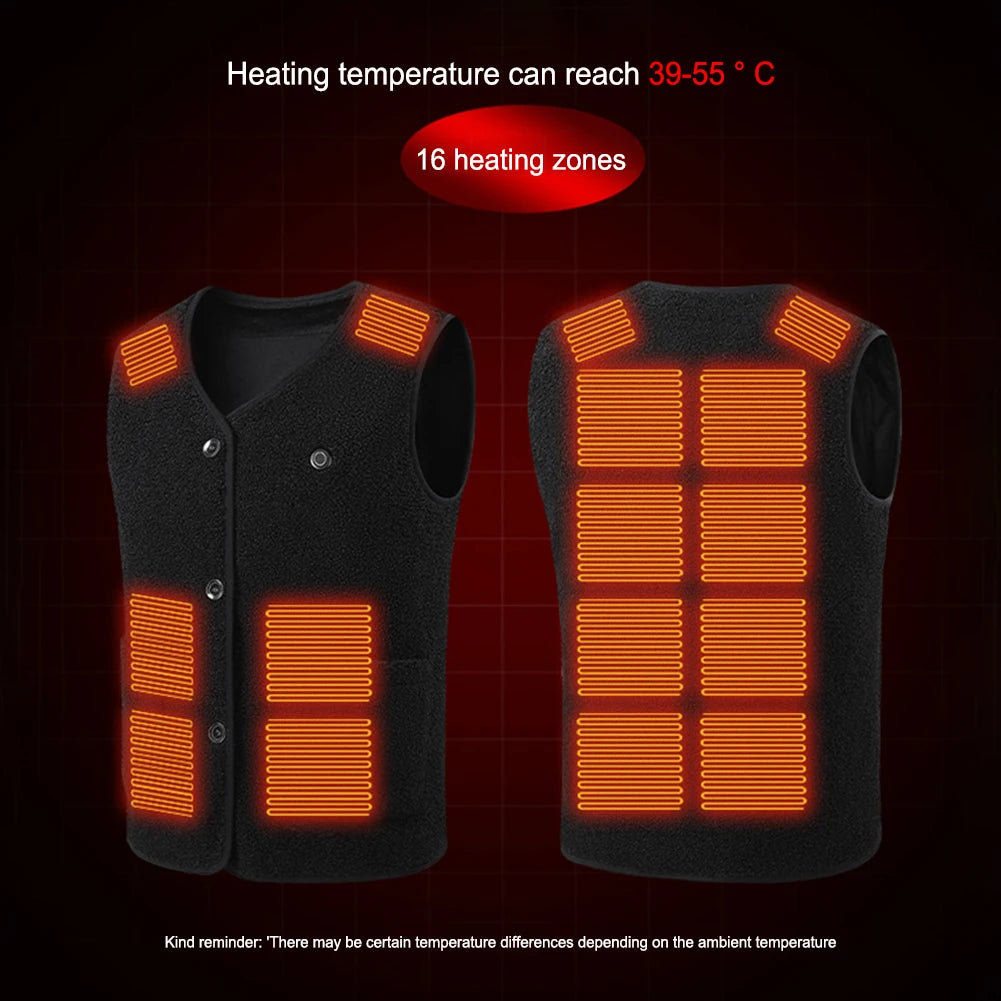 Heated Fleece Vest for Men & Women