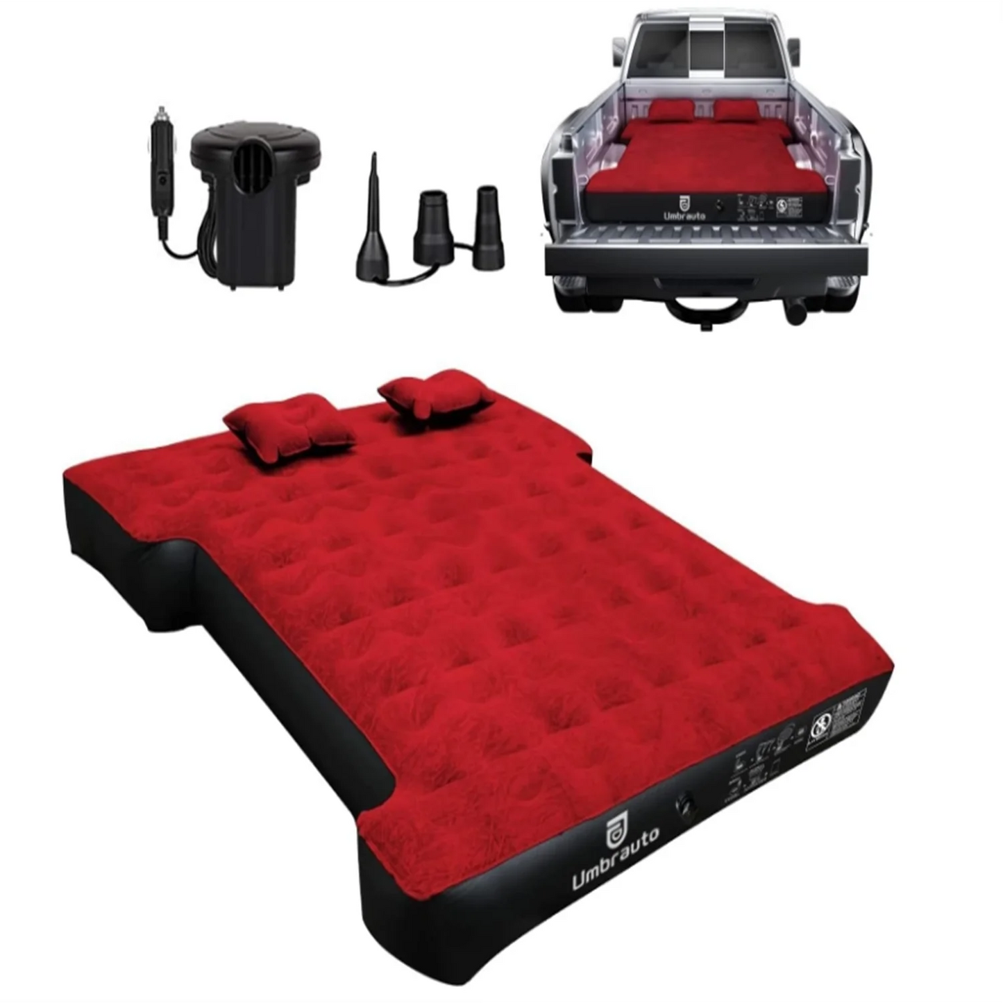 Inflatable Pickup Truck Air Mattress for 6-6.5ft Full Size Truck Bed with Pump