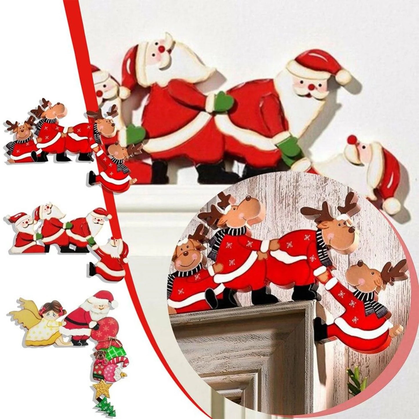 Wooden Christmas Door Decoration