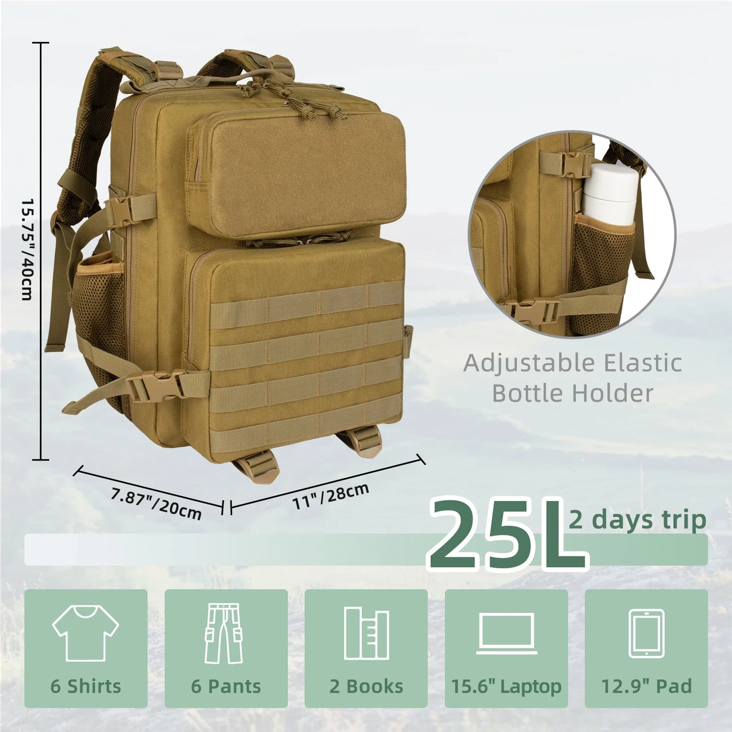 25L Tactical Backpack