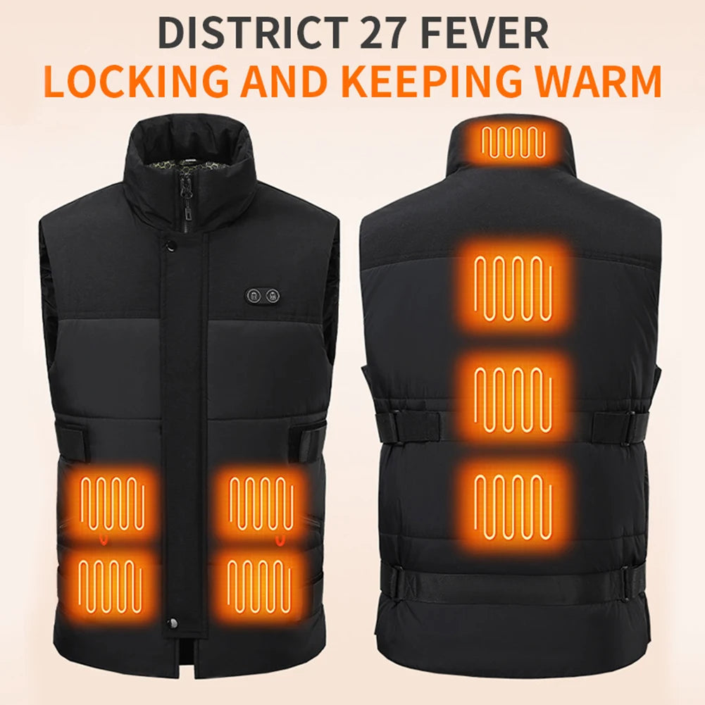 USB Heated Winter Waistcoat for Men and Women